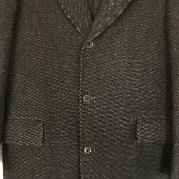 Saks Fifth Avenue Gray Wool Long Dress Coat 41 - Picture 2 of 8